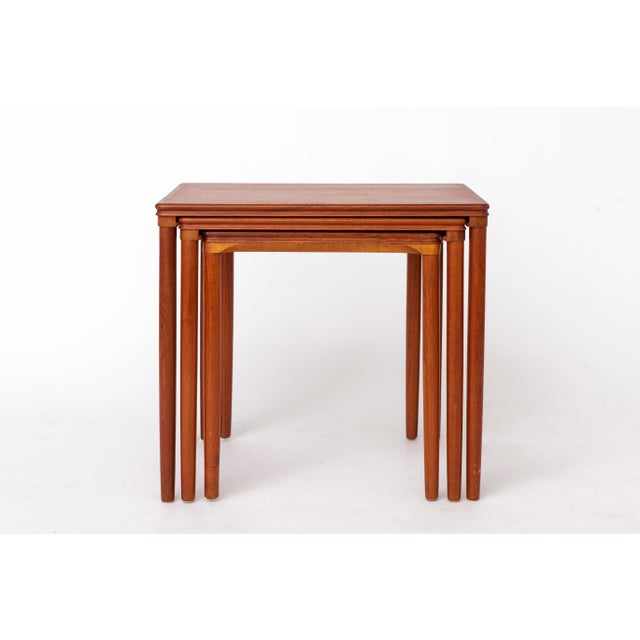 Vintage Danish Teak Nesting Tables, 1970s, Set of 3 For Sale - Image 10 of 10
