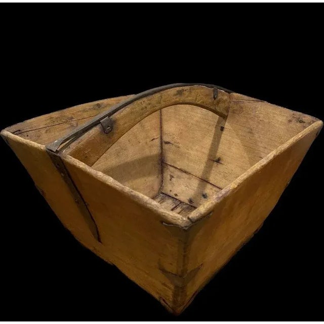 Early 19th Century 19th Century Antique Chinese Wood & Metal Basket For Sale - Image 5 of 11