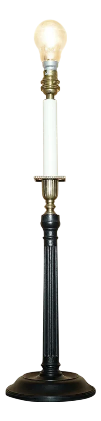 Fine Vaughan Fluted Column Candelabra Table Lamp with Bronzed Fittings