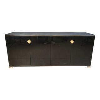 Brass and Lacquer Sideboard from Pierre Vandel, 1970s For Sale