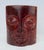 A vintage, cast resin of a responded Buddha face in a curved format. A thick wal, with scalloped edging, BUT the beauty is...