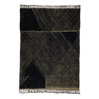 Hand-Knotted Wool Rug by Azele Studio For Sale