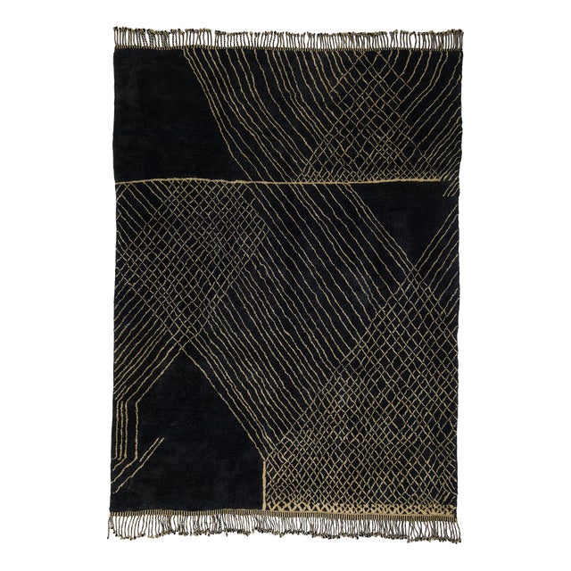 Hand-Knotted Wool Rug by Azele Studio For Sale