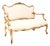Antique French Carved Gilt Wood Settee, 1890 For Sale