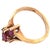 2010s 14 Karat Yellow Gold Freeform Ruby With Diamond Accent Ring For Sale - Image 5 of 6