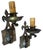 1920s 1920 Iron and Brass Lightly Hammered Sconces With Fleur De Lis - a Pair For Sale - Image 5 of 7