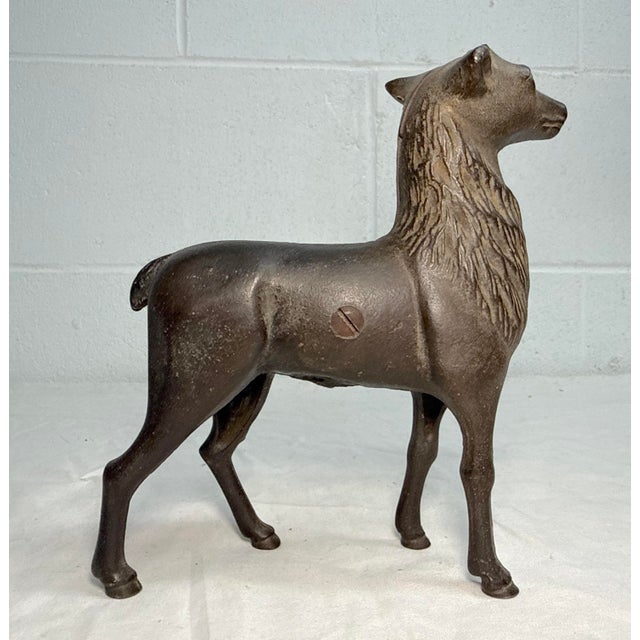 Large Antique Early 1900's a.c. Williams Cast Iron Stag Deer Still Coin Bank For Sale - Image 10 of 12