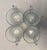 Mid-Century Modern Mid-Century Pressed Glass Daisy Snack Set | Four Plates With 4 Cups Mid-Century Modern / Hollywood Regency For Sale - Image 3 of 9