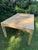 Vintage Mid Century Lacquered Grasscloth Dining Table With Extension Leaves For Sale - Image 4 of 9