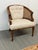 French Louis XVI Style Cane Barrel-Back Bergère Armchair, Vintage For Sale - Image 9 of 12