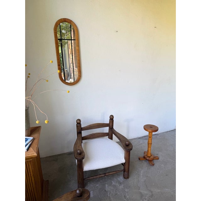 Wood Oak Side Table, 1950 For Sale - Image 7 of 17