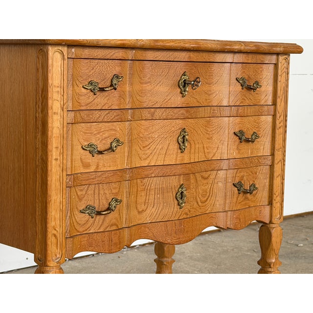 Danish Rococo Nightstands in Oak by Henning Kjærnulf, 1960s, Set of 2 For Sale - Image 9 of 12