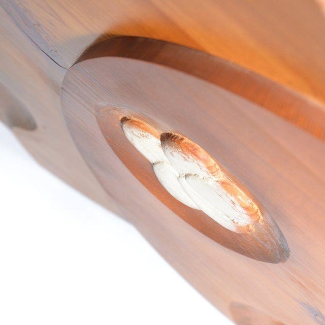 Timeless, unique and original wooden sculpture from 1979 by the academic artist Alojz Petráš. Kept in a private collection...