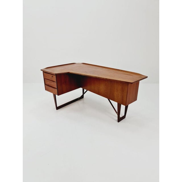 Danish Teak Desk by Peter Lovig Nielsen for Hedensted, 1960s For Sale - Image 11 of 11