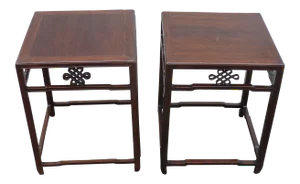 20th Century Chinese Rosewood Low Tables - a Pair