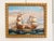 Paint Original Marine Naval Battle Oil Painting Sailing Ships Seascape Framed, Signed For Sale - Image 7 of 12