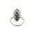 Early 20th Century Antique Edwardian 14k White Gold 1.01ctw Diamond Elongated Navette Cocktail Ring, Size 5.75 For Sale - Image 5 of 8