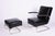 Set of Art Deco Lounge Chair with Ottoman in Chromed Steel and Leather by Willem Hendrik Gispen for Mücke Melder, Czech, 1930s For Sale - Image 12 of 12