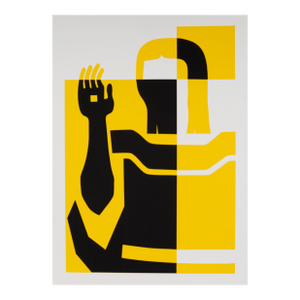 Woman Waving - 1991 Abstract Expressionist Lithograph on Paper by Sidney Budnick