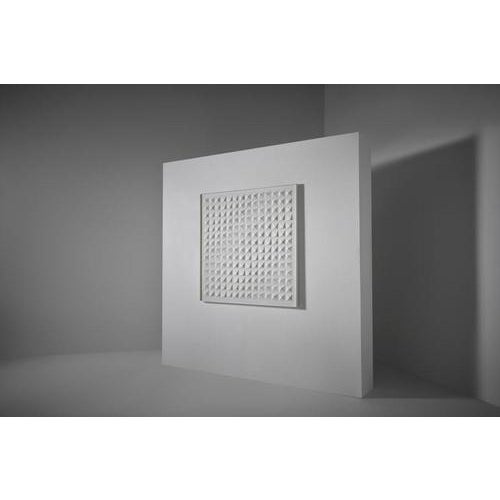 White Abstract Geometric Wall Relief by Henk Van Der Plas, 1930s For Sale - Image 8 of 13