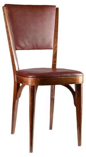 Red Leatherette Chair, 1950s