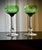 1920s Green Massenet Crystal Hock Glasses by Saint-Louis, 1920, Set of 2 For Sale - Image 5 of 16