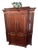 Elegant Solid Wood Entertainment Armoire / Tv Cabinet – Traditional Luxury Media Cabinet With Curved Side Storage For Sale