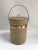 Metal Vintage Faux Leather Handled Hollywood Regency Ice Bucket For Sale - Image 7 of 8