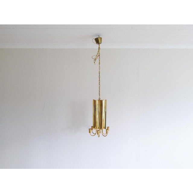 Reflex Ceiling Light in Brass attributed to Pierre Forssell for Skultuna, Sweden, 1960s For Sale - Image 3 of 18