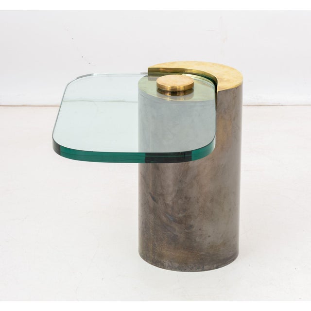 Mid-Century Modern Karl Springer Sculptural End Table For Sale - Image 3 of 9