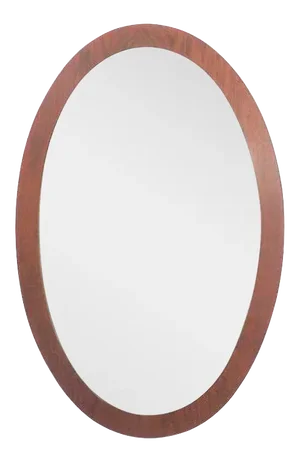 Oval Mirror with Facet Cut, 1880-1900