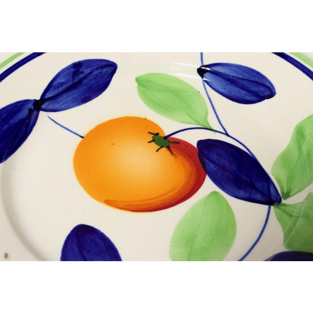 1950s Set of Nine Vintage Italian "Orange" Fruit Motif Plates by Richard Ginori For Sale - Image 5 of 18