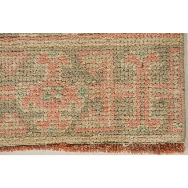Turkish Vintage Circa 1940 Turkish Oushak Runner 3ft 3in X 11ft 4in For Sale - Image 3 of 8
