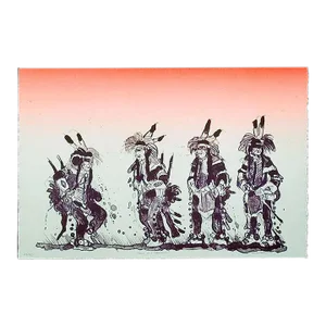 Kevin Red Star "Crow Hot Dancers" Signed & Numbered Lithograph Art