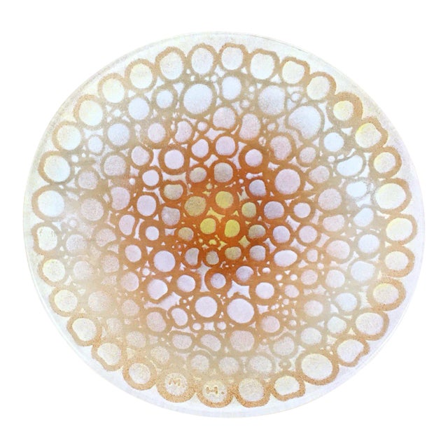 Maurice Heaton Art Glass Circles Bowl For Sale