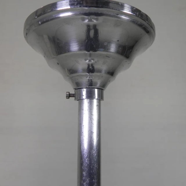 School Lamp with Glass Ball in Opal Glass, 1930s For Sale - Image 10 of 12