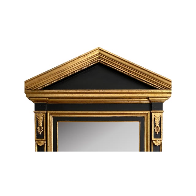 Hollywood Regency Large Traditional Neoclassical-Style Mirror, Made in Italy For Sale - Image 3 of 10