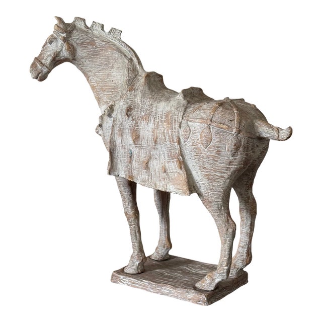 Vintage Designer Decor Tang Sancai Style Horse of Driftwood Composite For Sale