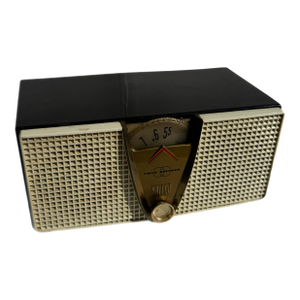 1950s Philco Twin Speaker Am Radio With Faux Mahogany Finish