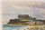 Mid-century ca 1950 Impressionist Landscape Original Water Color Painting by a young Swedish school boy, unsigned. Order...
