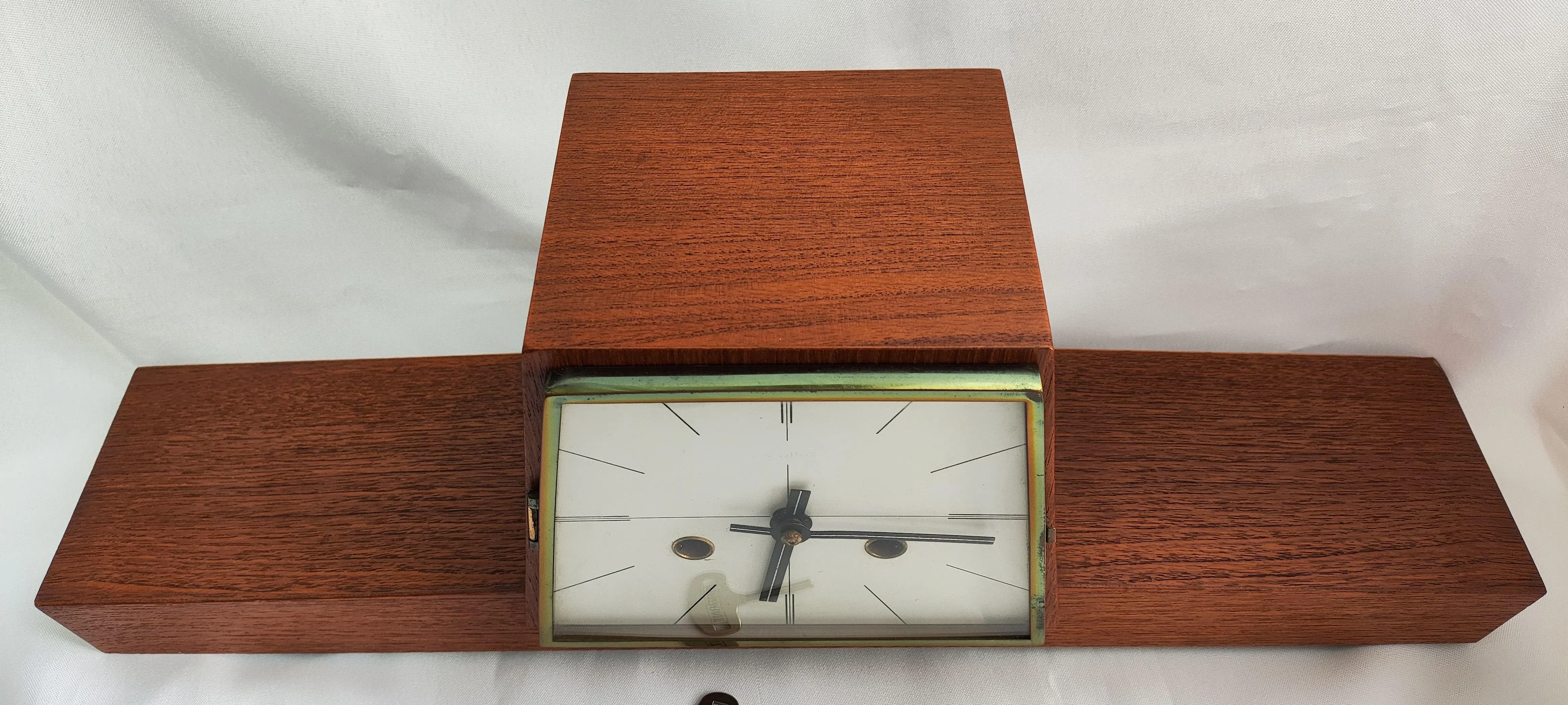 1965 Chime Windup Mantle Table Clock by Franz Hermle & Sons | Chairish