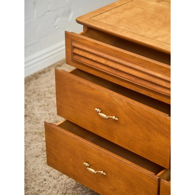 Walnut 6 Drawer Dresser With Louvered Drawers For Sale - Image 12 of 12