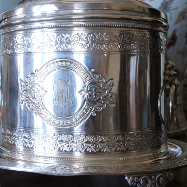 Silver Large Silver Plate Biscuit Box Box Mappin & Webb For Sale - Image 8 of 18