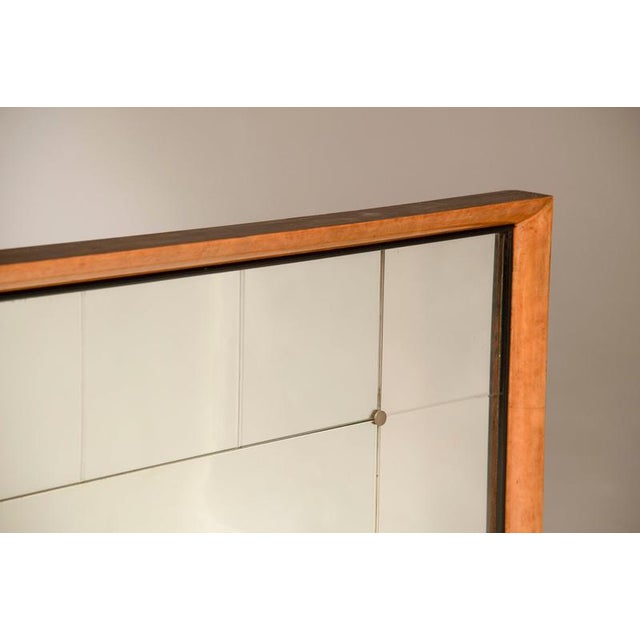 Large Art Deco Mirror with Wooden Frame and Black Trim, 1940s For Sale - Image 9 of 12