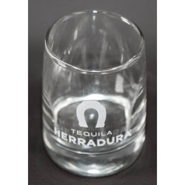 Transparent Vintage Herradura Horse Shoe Logo Lowball Tumblers Set of 4 Collectible Barware For Sale - Image 8 of 12
