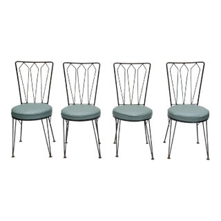 Iron Mid-Century Dining Chairs by Woodard - Set of 4 For Sale