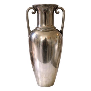 Swedish Art Deco Pewter Amphora Vase attributed to Svenskt Tenn, 1930s For Sale