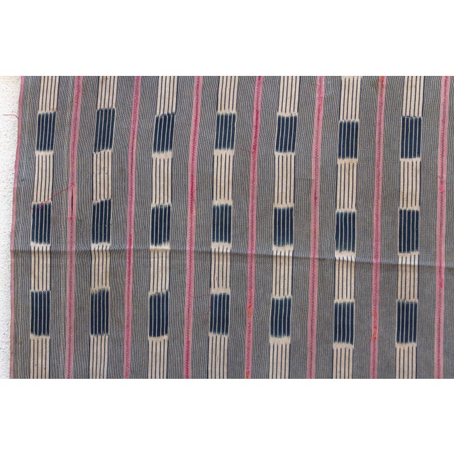 1960s Vintage Baoule African "Bandama Sunset" Ikat Throw For Sale - Image 5 of 7