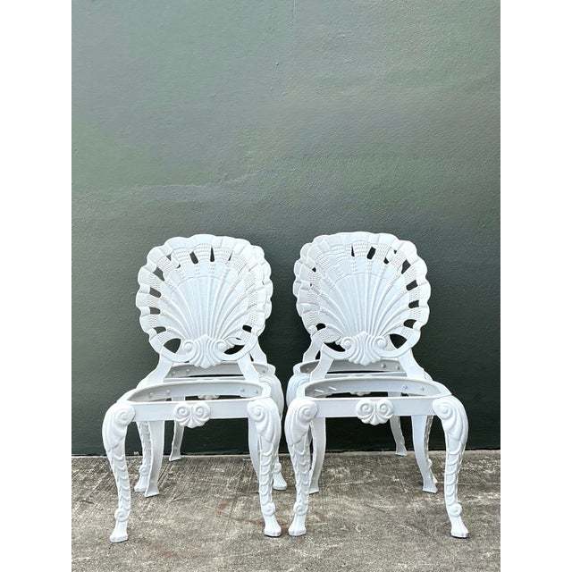 Vintage Regency Cast Aluminum Dining Chairs - Set of 4 For Sale - Image 12 of 12