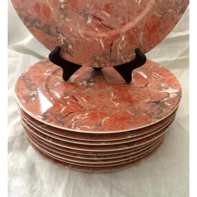 Villeroy & Boch Set of 10 Villeroy & Boch Marble Dinner Plates For Sale - Image 4 of 7